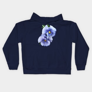 Pansies - Shy Pansy Couple Kids Hoodie